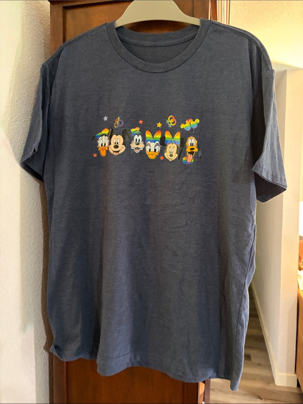 Disney Rainbow Character Tee - Navy Blue